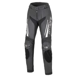 Spodnie motocyklowe skórzane damskie BUSE Imola czarno-białe 102520