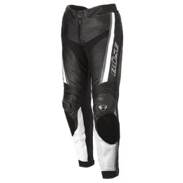 Spodnie motocyklowe skórzane damskie BUSE Mille czarno-białe 102020