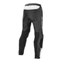 Spodnie motocyklowe skórzane męski BUSE Mille czarno-białe 102020