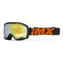 GOGLE IMX ENDURANCE FLIP GRAPHIE BLUE MATT/ ORANGE - SZYBA IRIDIUM GOLD + CLEAR (2 SZYBY W ZESTAWIE)