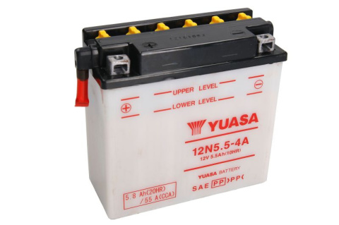Akumulator YUASA 12V 5,5Ah 60A L+ 12N5.5-4A bez elektrolitu
