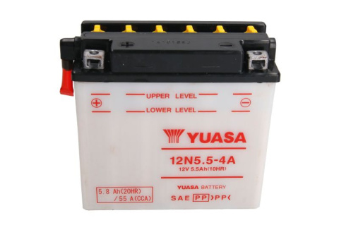 Akumulator YUASA 12V 5,5Ah 60A L+ 12N5.5-4A bez elektrolitu