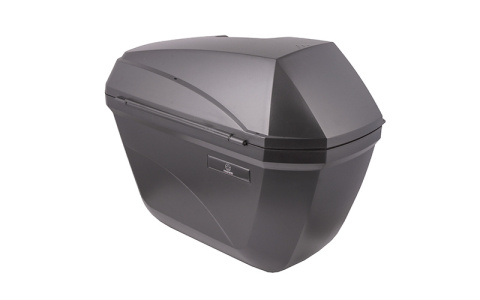 Kufry boczne Moretti, MR-B66, 23L, Czarne, Czerwony odblask