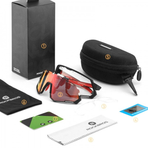 ROCKBROS Okulary rowerowe fotochrom UV400 SP246