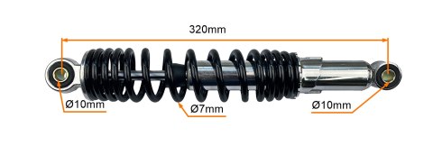 AMORTYZATOR TYŁ DŁ. 32cm ATV 150, z regulacją, otwory M10