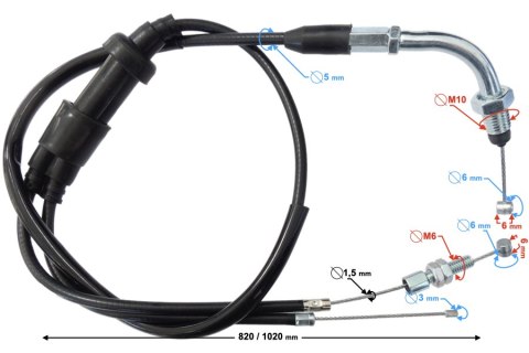 Linka gazu + przyspieszacz ATV 150 200 250