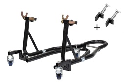 BIKETEC PRO PODNOŚNIK STOJAK POD MOTOCYKL NA TYŁ (ADAPTERY V I L W ZESTAWIE) NA WÓZKU