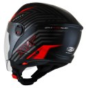 Kask Motocyklowy KYT D-CITY LUCENT czarny/czerwony ECE 22-06