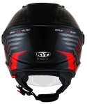 Kask Motocyklowy KYT D-CITY LUCENT czarny/czerwony ECE 22-06