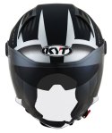 Kask Motocyklowy KYT D-CITY LUCENT matowy czarny/srebrny ECE 22-06