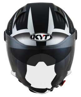 Kask Motocyklowy KYT D-CITY LUCENT matowy czarny/srebrny ECE 22-06