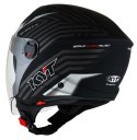 Kask Motocyklowy KYT D-CITY LUCENT matowy czarny/srebrny ECE 22-06
