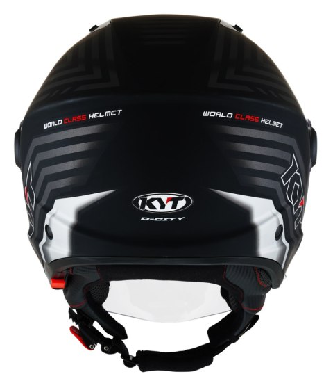 Kask Motocyklowy KYT D-CITY LUCENT matowy czarny/srebrny ECE 22-06