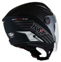 Kask Motocyklowy KYT D-CITY LUCENT matowy czarny/srebrny ECE 22-06