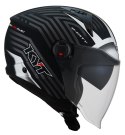 Kask Motocyklowy KYT D-CITY LUCENT matowy czarny/srebrny ECE 22-06
