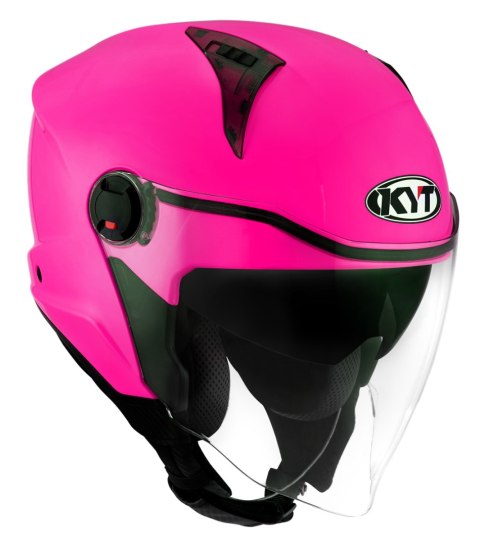 Kask Motocyklowy KYT D-CITY połysk fuxia fluo ECE 22-06