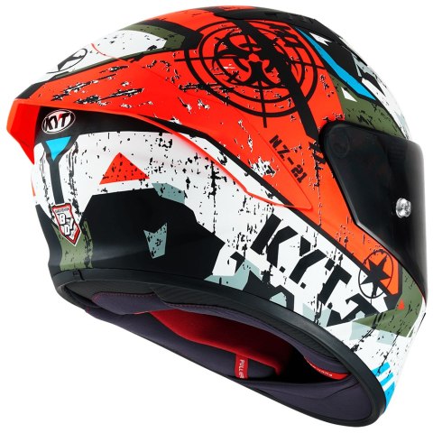 Kask Motocyklowy KYT NZ-RACE BLAZING czerwony 'L