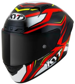 Kask Motocyklowy KYT NZ RACE CARBON STRIDE czerwony/biały ECE 22-06
