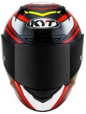 Kask Motocyklowy KYT NZ RACE CARBON STRIDE czerwony/biały ECE 22-06