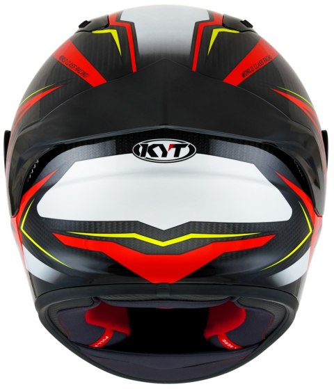 Kask Motocyklowy KYT NZ RACE CARBON STRIDE czerwony/biały ECE 22-06