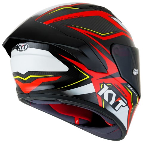 Kask Motocyklowy KYT NZ RACE CARBON STRIDE czerwony/biały ECE 22-06