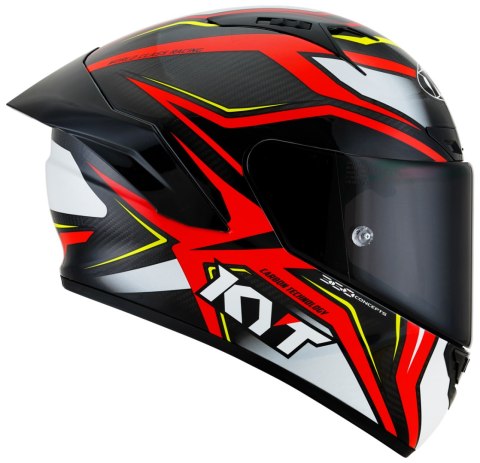 Kask Motocyklowy KYT NZ RACE CARBON STRIDE czerwony/biały ECE 22-06