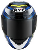 Kask Motocyklowy KYT NZ RACE CARBON STRIDE niebieski/biały ECE 22-06