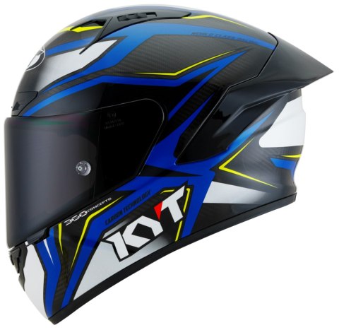 Kask Motocyklowy KYT NZ RACE CARBON STRIDE niebieski/biały ECE 22-06