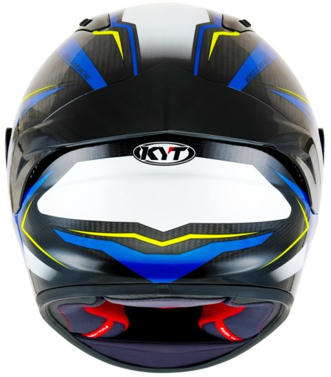 Kask Motocyklowy KYT NZ RACE CARBON STRIDE niebieski/biały ECE 22-06