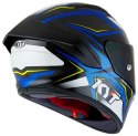 Kask Motocyklowy KYT NZ RACE CARBON STRIDE niebieski/biały ECE 22-06