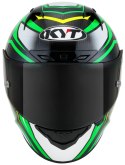 Kask Motocyklowy KYT NZ RACE CARBON STRIDE zielony fluo/biały ECE 22-06
