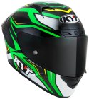 Kask Motocyklowy KYT NZ RACE CARBON STRIDE zielony fluo/biały ECE 22-06