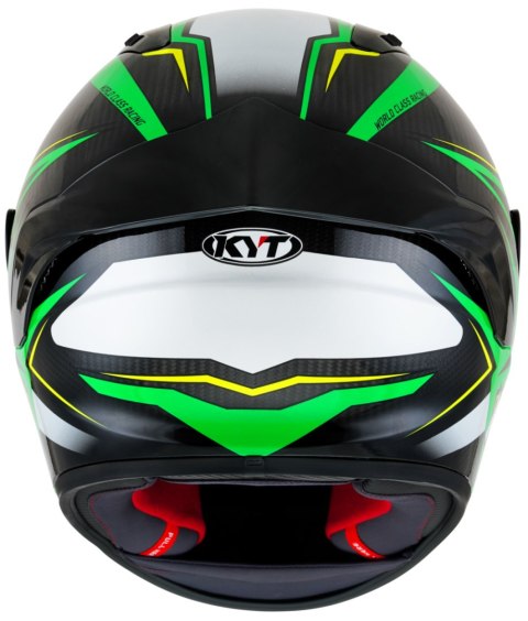 Kask Motocyklowy KYT NZ RACE CARBON STRIDE zielony fluo/biały ECE 22-06