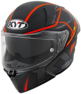 Kask Motocyklowy KYT R2R CONCEPT matowy czarny/czerwony ECE 22-06