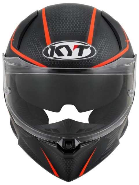 Kask Motocyklowy KYT R2R CONCEPT matowy czarny/czerwony ECE 22-06