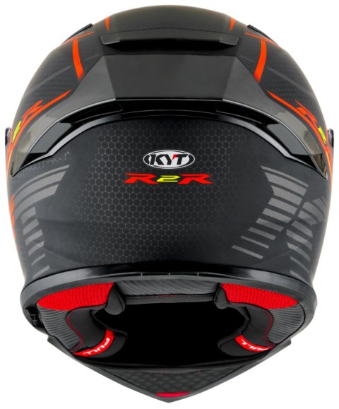 Kask Motocyklowy KYT R2R CONCEPT matowy czarny/czerwony ECE 22-06