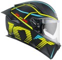 Kask Motocyklowy KYT R2R CONCEPT matowy czarny/żółty ECE 22-06