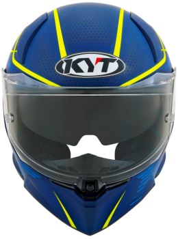 Kask Motocyklowy KYT R2R CONCEPT matowy niebieski/żółty ECE 22-06