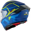Kask Motocyklowy KYT R2R CONCEPT matowy niebieski/żółty ECE 22-06