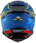 Kask Motocyklowy KYT R2R CONCEPT matowy niebieski/żółty ECE 22-06