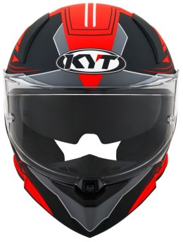 Kask Motocyklowy KYT R2R LED matowy czarny/czerwony ECE 22-06