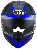 Kask Motocyklowy KYT R2R LED matowy czarny/niebieski ECE 22-06
