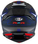 Kask Motocyklowy KYT R2R LED matowy czarny/niebieski ECE 22-06