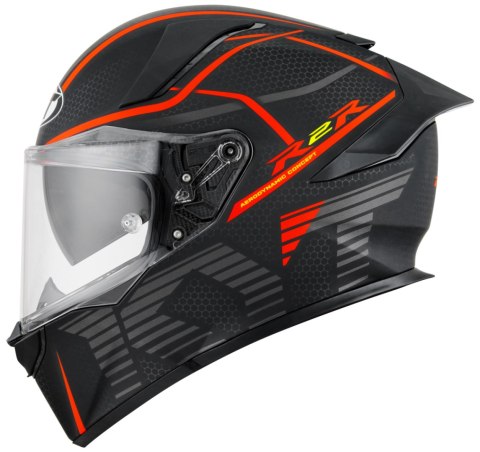 Kask Motocyklowy KYT R2R CONCEPT matowy czarny/czerwony ECE/ONU 22-06 XL