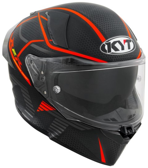 Kask Motocyklowy KYT R2R CONCEPT matowy czarny/czerwony ECE/ONU 22-06