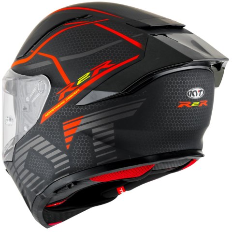 Kask Motocyklowy KYT R2R CONCEPT matowy czarny/czerwony ECE/ONU 22-06