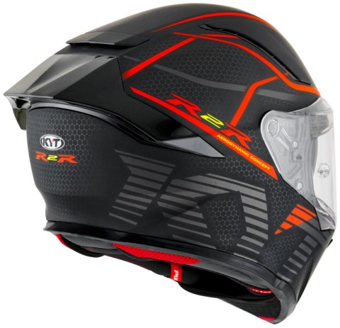 Kask Motocyklowy KYT R2R CONCEPT matowy czarny/czerwony ECE/ONU 22-06