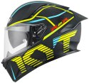Kask Motocyklowy KYT R2R CONCEPT matowy czarny/żółty ECE/ONU 22-06