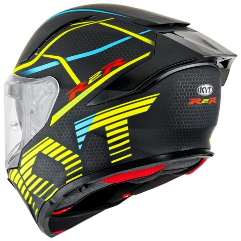 Kask Motocyklowy KYT R2R CONCEPT matowy czarny/żółty ECE/ONU 22-06