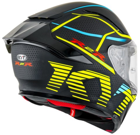 Kask Motocyklowy KYT R2R CONCEPT matowy czarny/żółty ECE/ONU 22-06